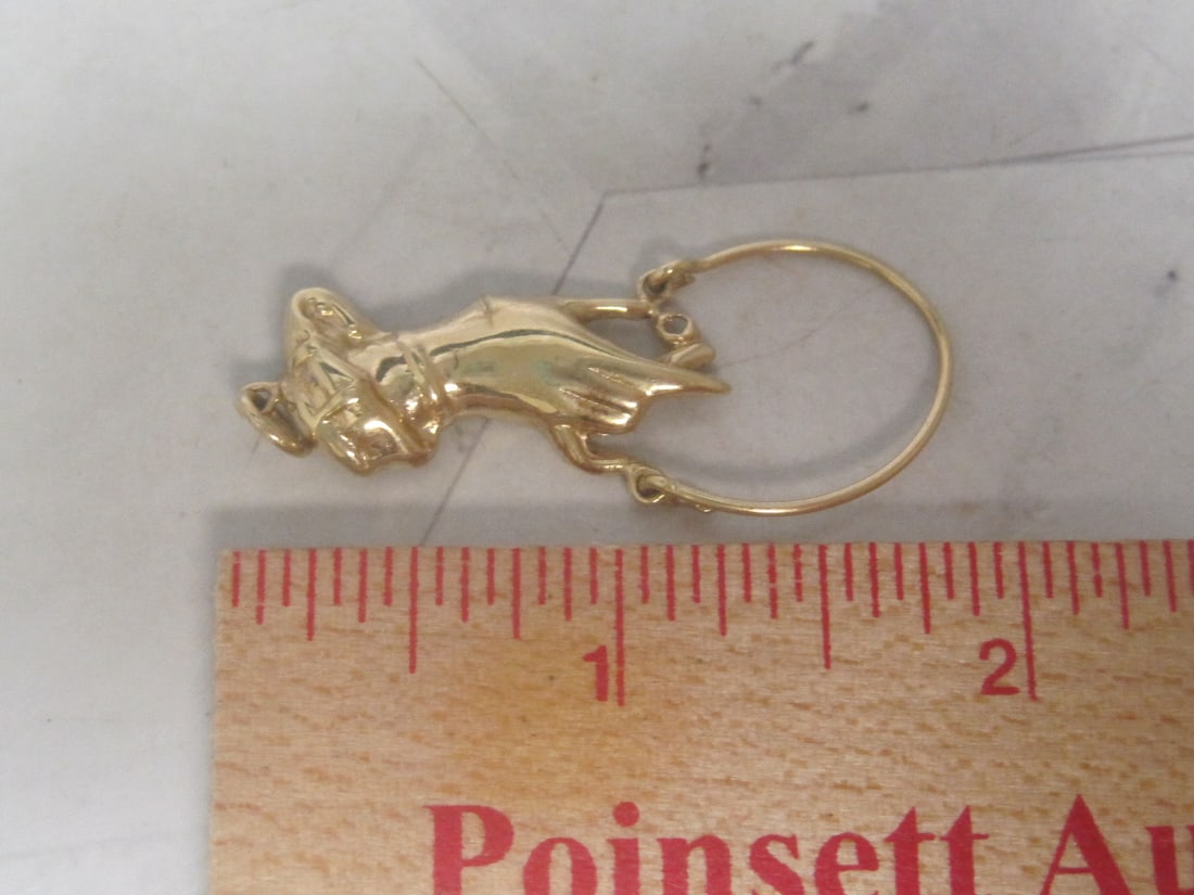 14k Gold "Hand" Charm Holder - 5