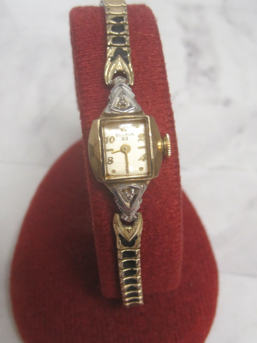 Antique Bulova 10k Rolled Gold Plate Ladies Watch: Not running