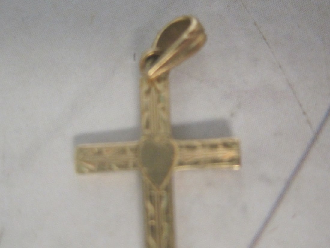 14k Gold Cross Pendant - 2