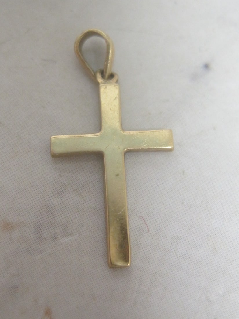 14k Gold Cross Pendant - 3