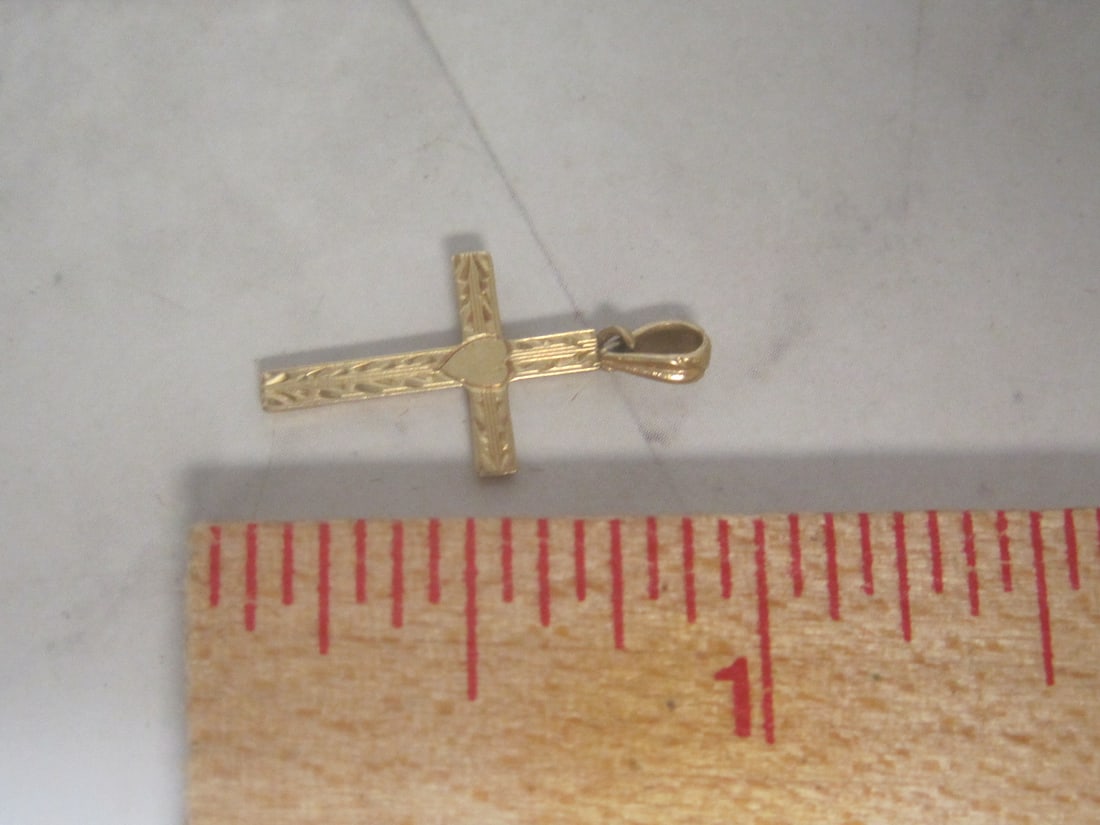 14k Gold Cross Pendant - 4