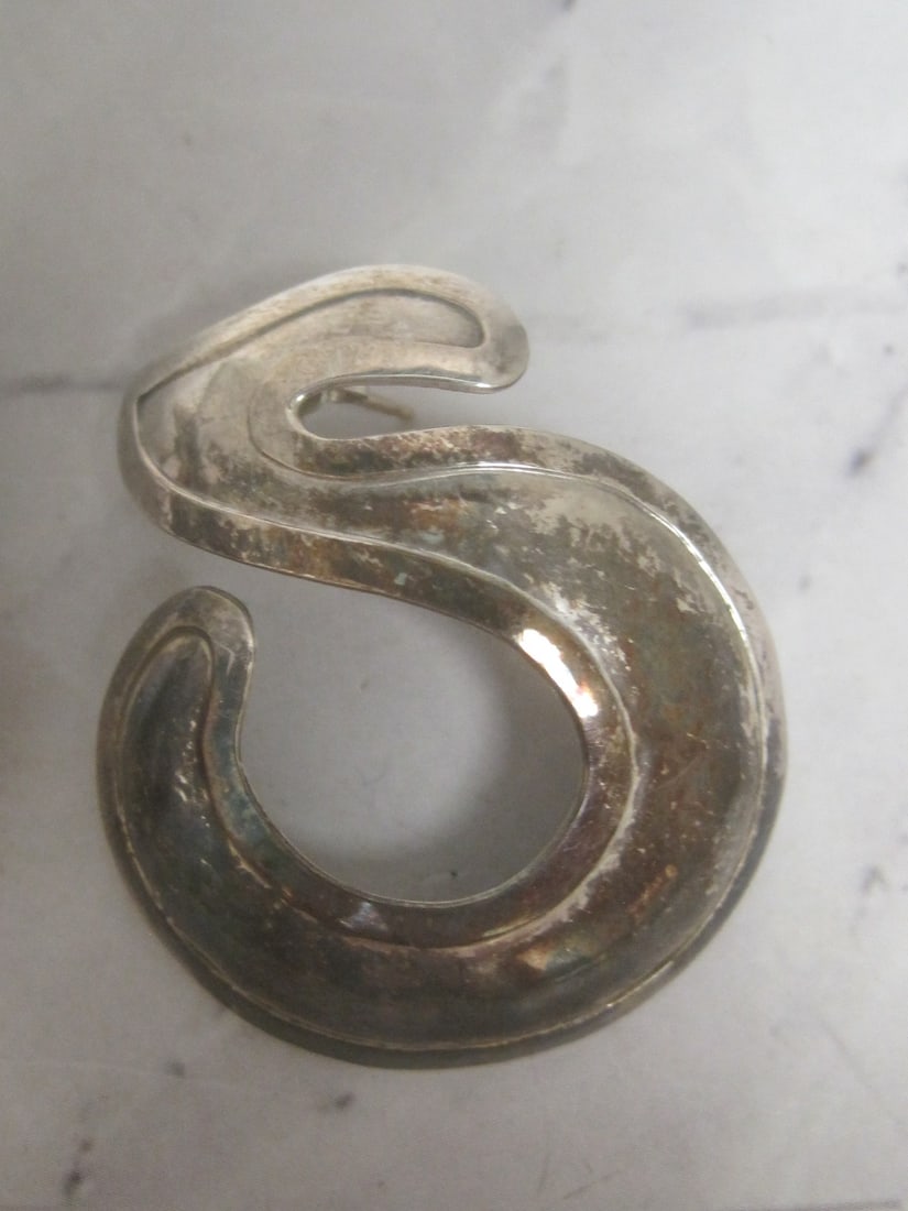 Sterling Silver Artisan Custom Pierced Earrings - 2