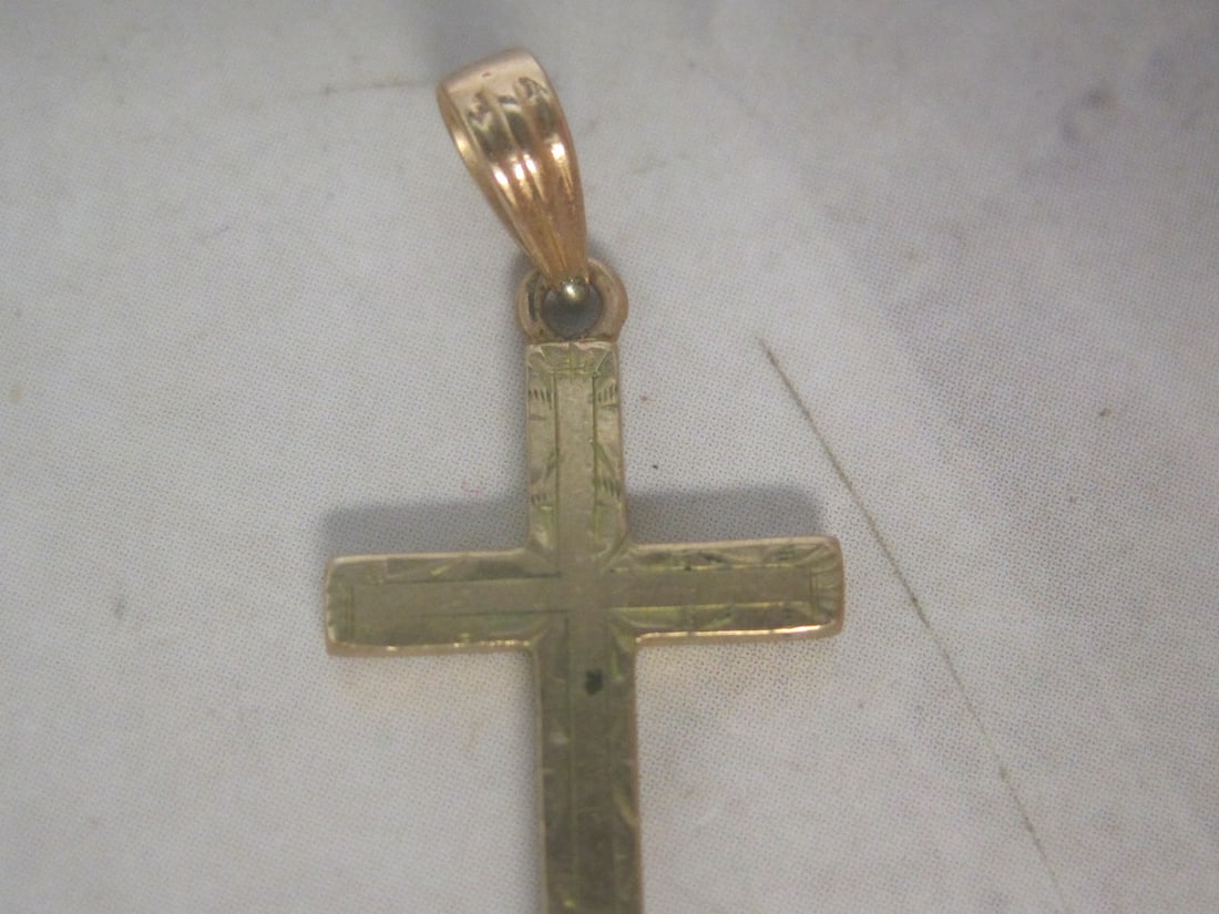 10k Gold Cross Pendant - 2