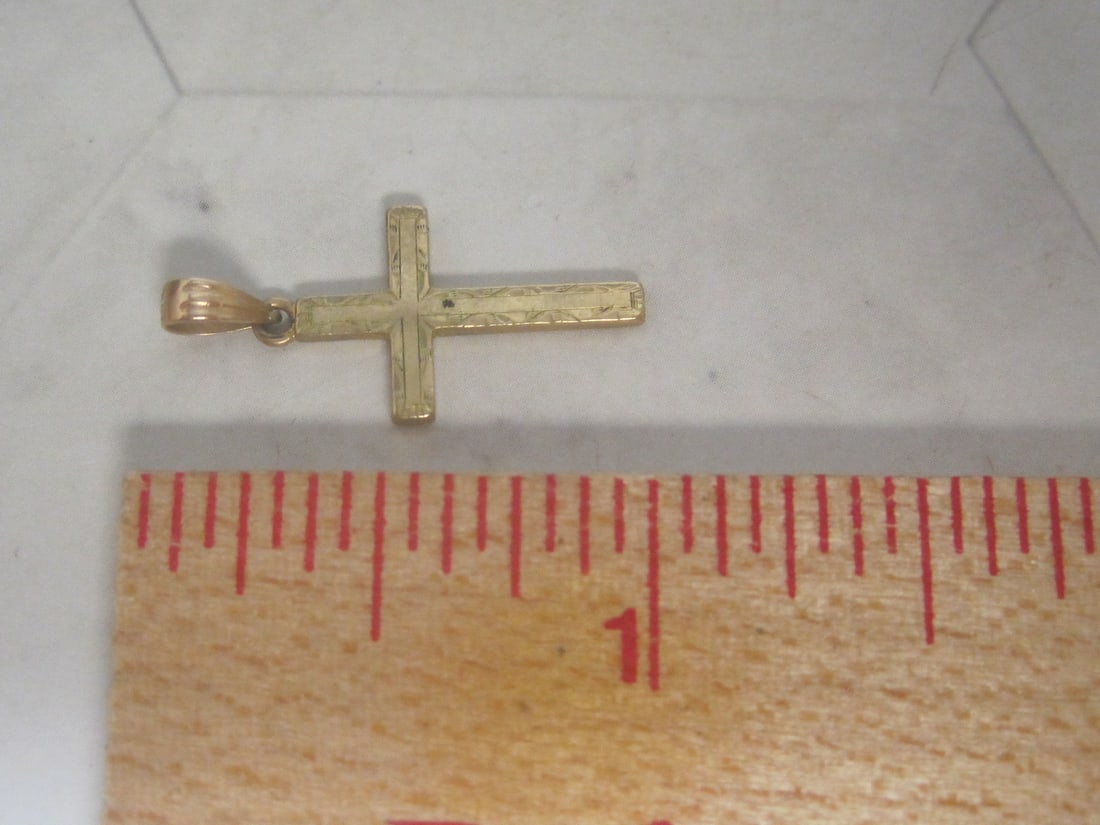 10k Gold Cross Pendant - 4
