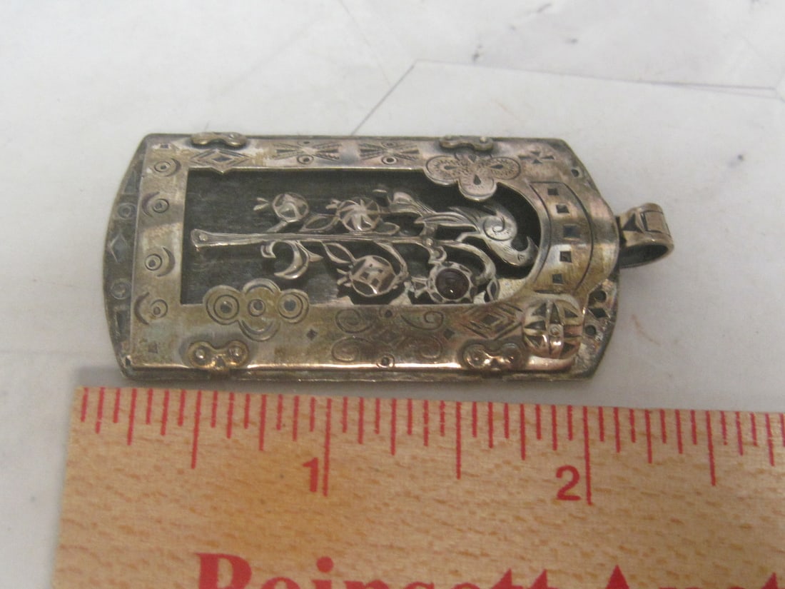 Sterling Silver Very Intricate Pendant - 7