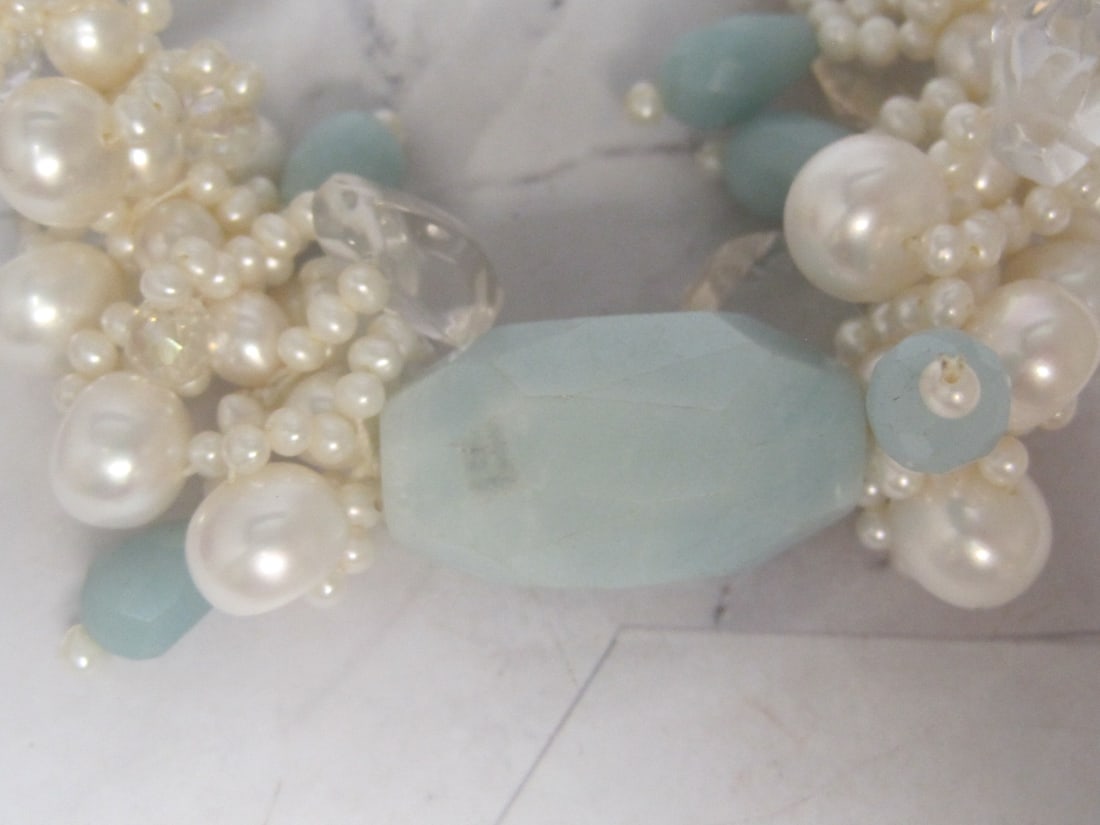 14" Beaded Necklace with Sterling Silver Clasp - 3
