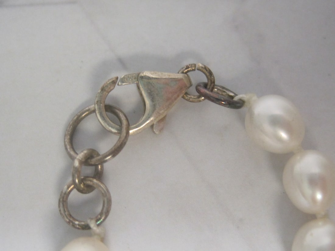 14" Beaded Necklace with Sterling Silver Clasp - 4