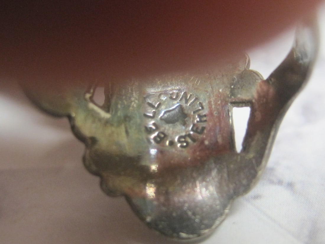Vintage Sterling Silver Turquoise Ring by Bell Sterling - 5