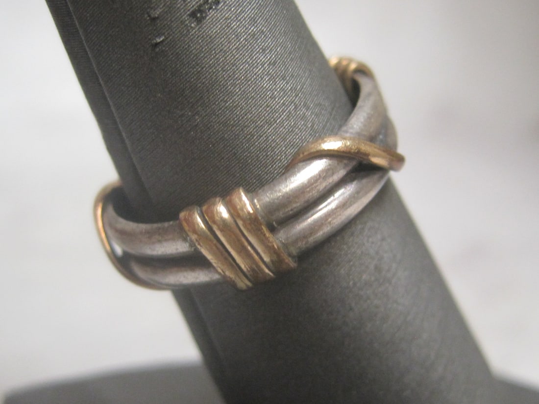 Sterling Silver & 1/20 12k Gold-Filled Band Ring - 3