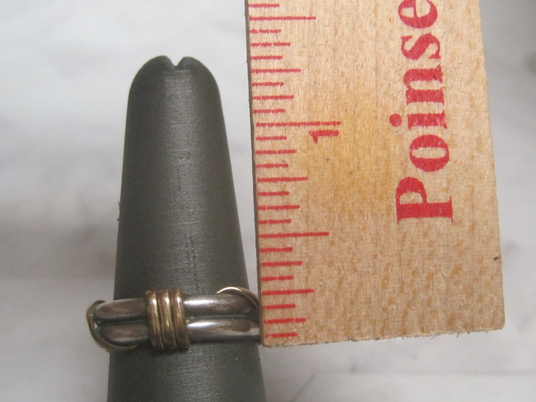 Sterling Silver & 1/20 12k Gold-Filled Band Ring - 4