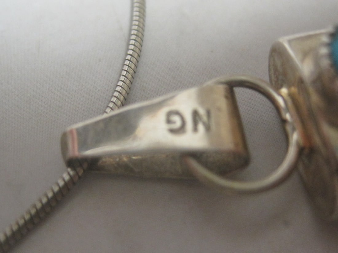 Native American Style Sterling Silver Pendant on 18" Sterling Silver Chain - 7