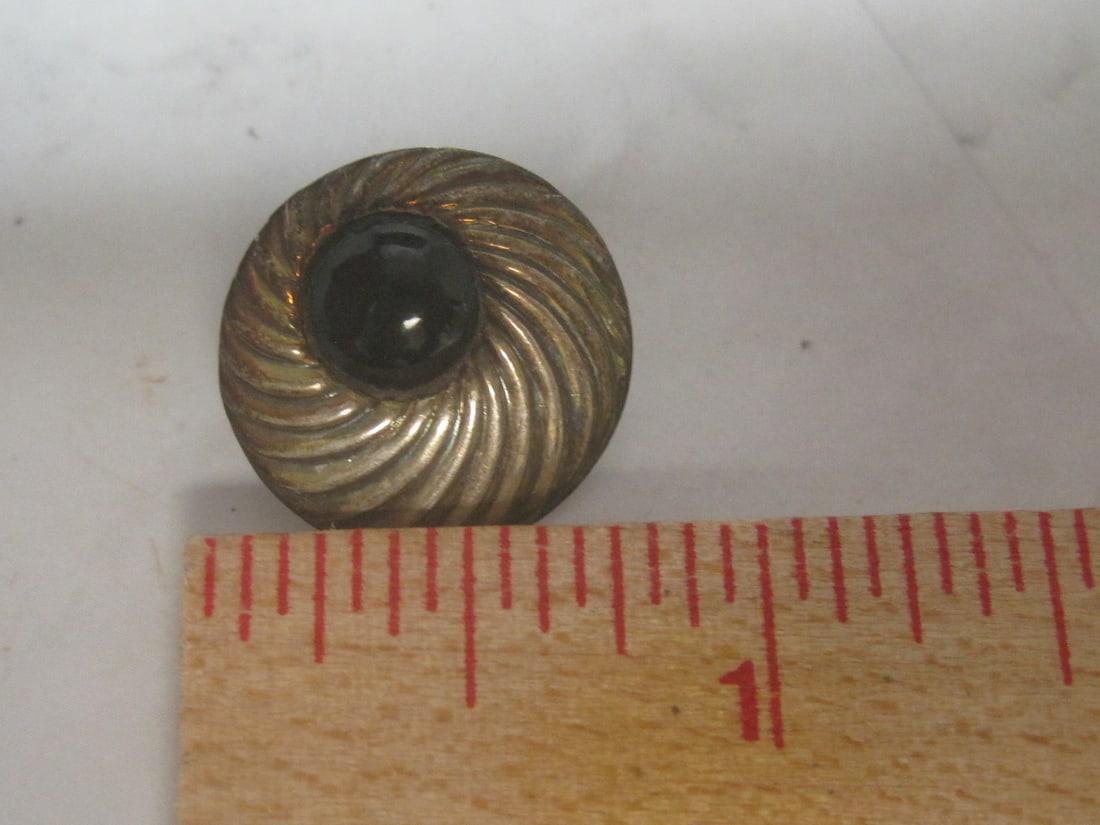 Sterling Silver Swirl Design Onyx Earrings - 4