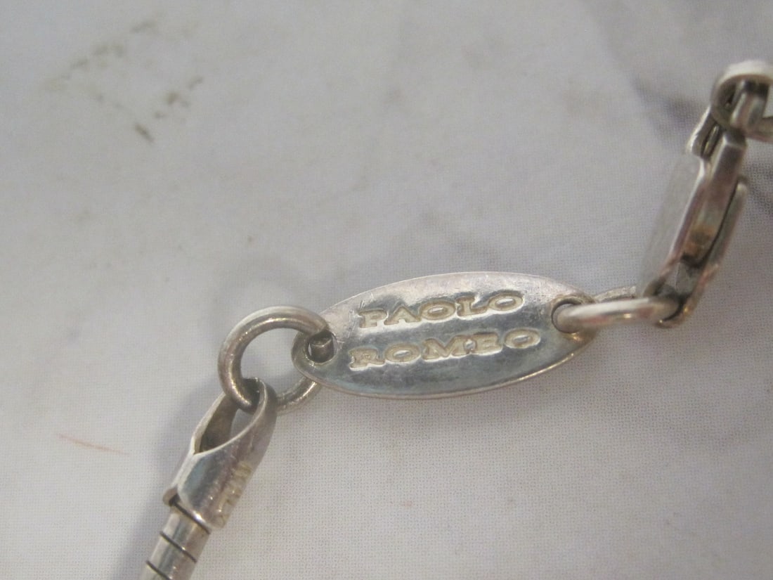 16" Sterling Silver Paolo Romeo Omega Necklace - 4