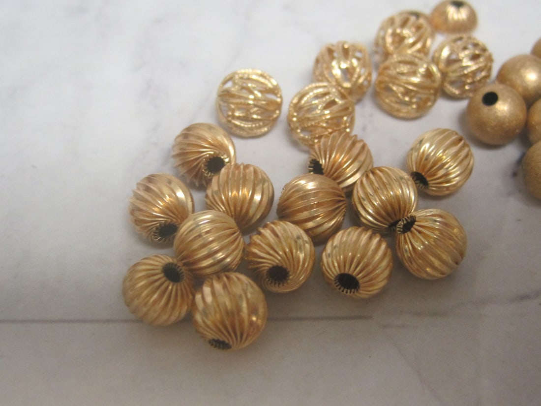Lot of 14k Gold Beads - 2