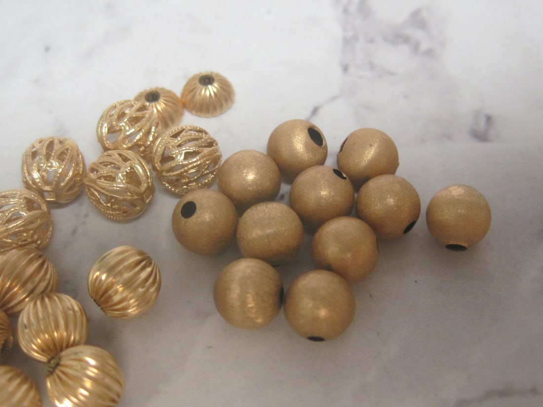 Lot of 14k Gold Beads - 3