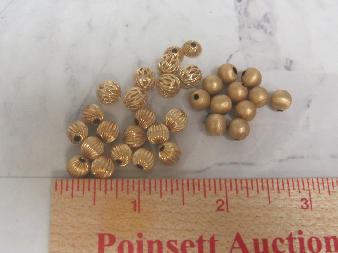 Lot of 14k Gold Beads - 4