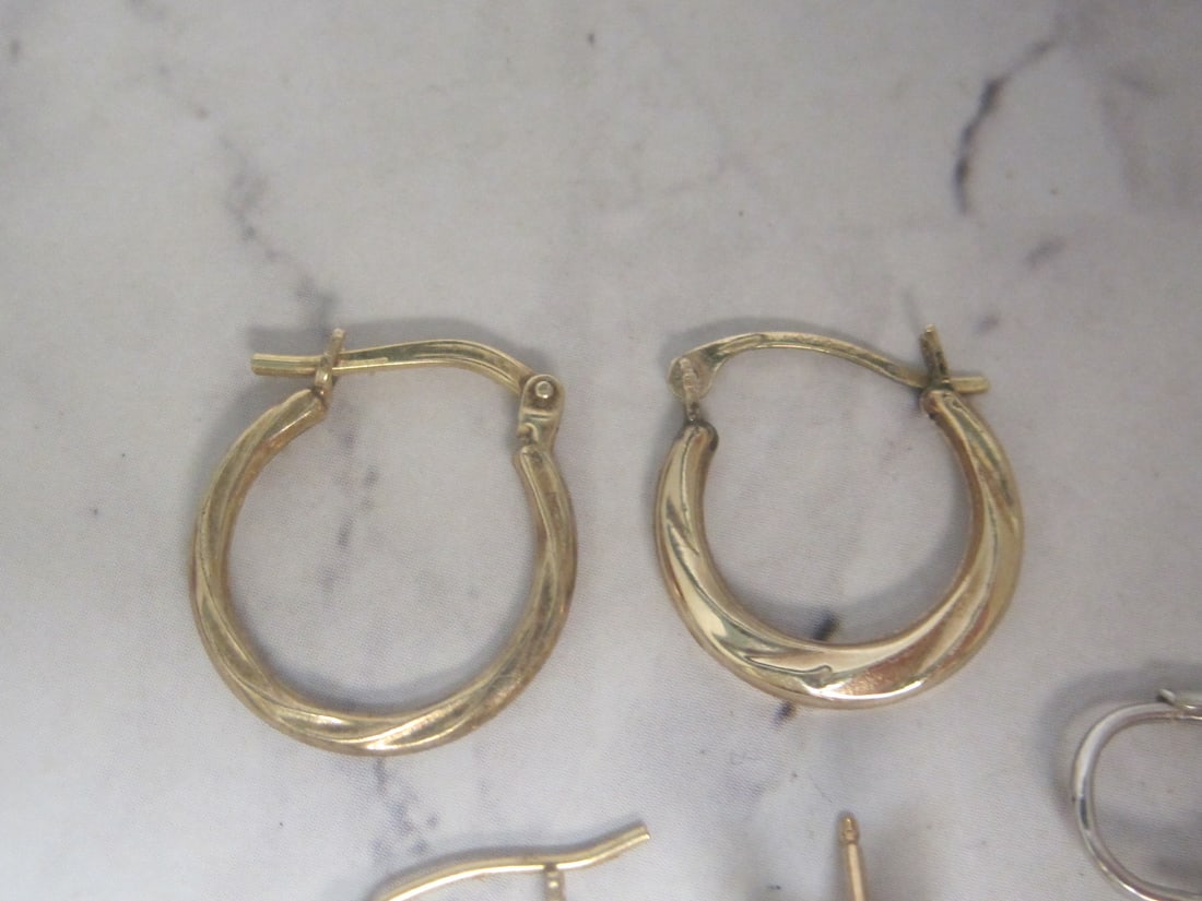Lot of 5 10k Gold Single Earrings - 2