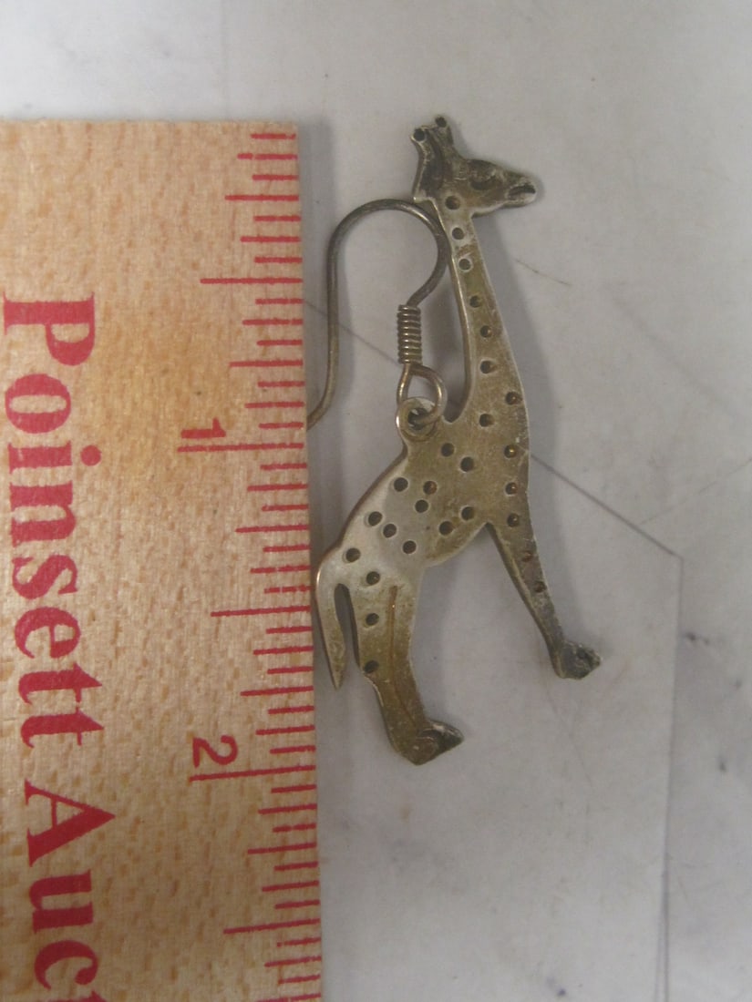 Sterling Silver Giraffe Earrings - 4