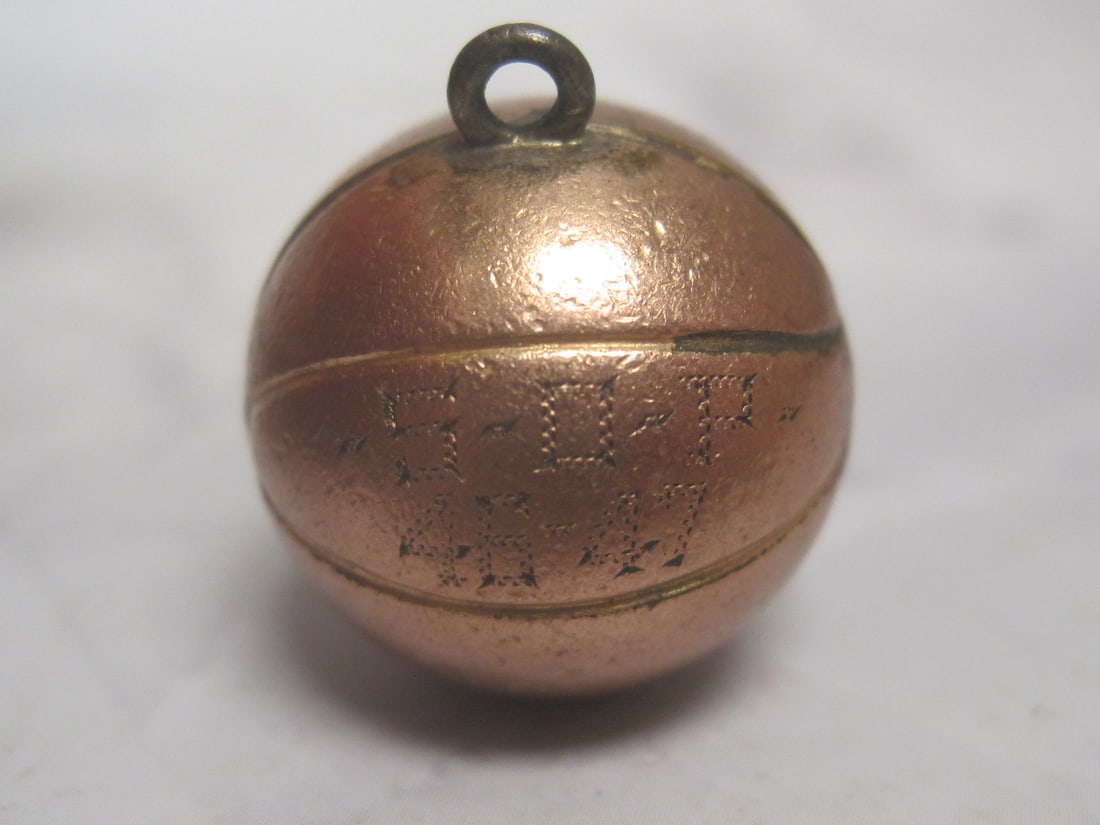 Antique 1946-1947 1/15 10k Gold-Filled Basketball Charm - 2