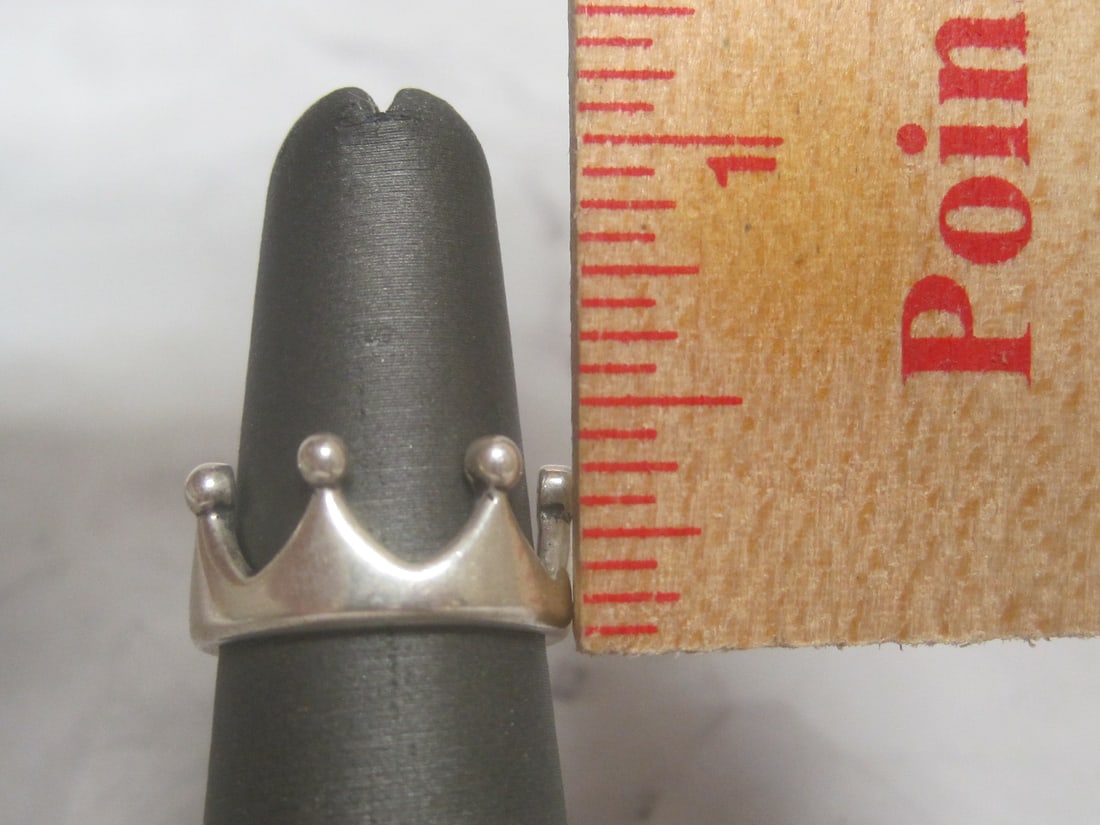 Sterling Silver Crown Ring - 2