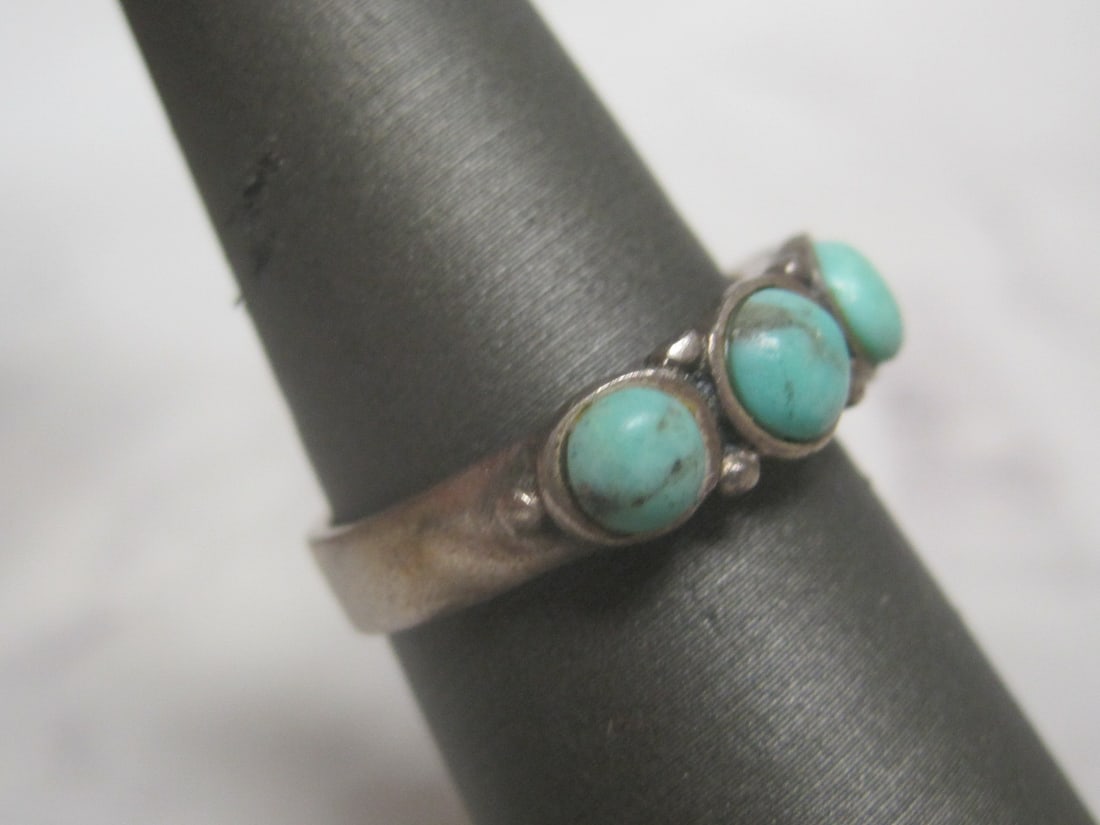 Sterling Silver Turquoise Ring - 3