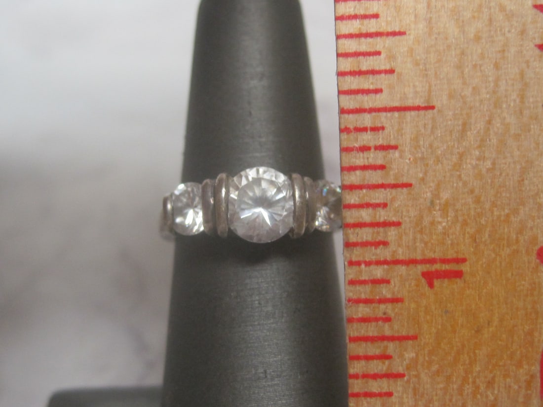 Sterling Silver CZ Ring - 5