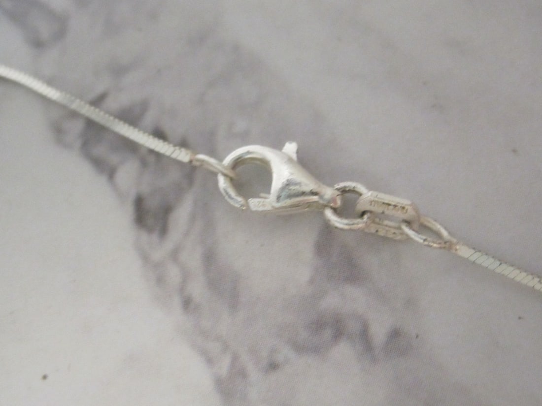 Sterling Silver Mother of Pearl Pendant on 18" Sterling Silver Chain - 5