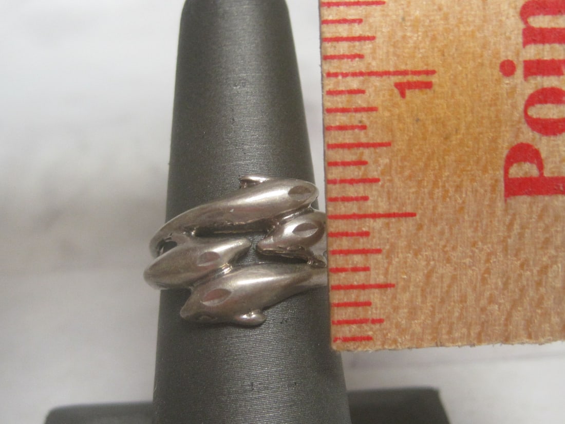 Sterling Silver Dolphin Ring - 3