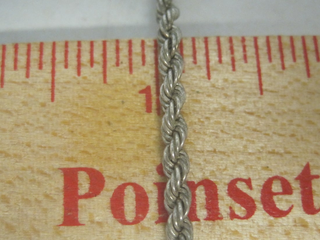 18" Sterling Silver Rope Chain - 4