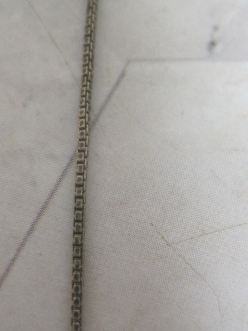 Sterling Silver Marcasite Locket on 18" Sterling Silver Chain - 5