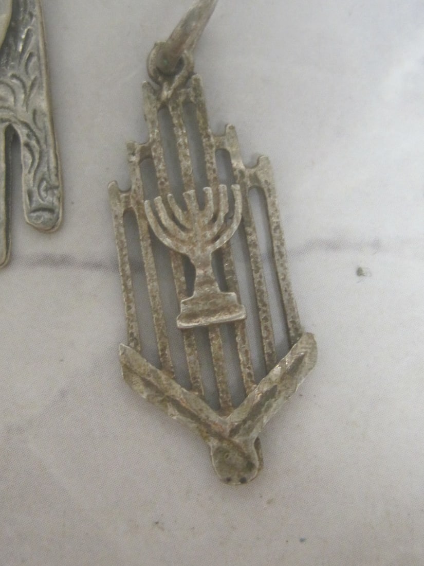 Lot of 6 Sterling Silver Religious Pendants - 4