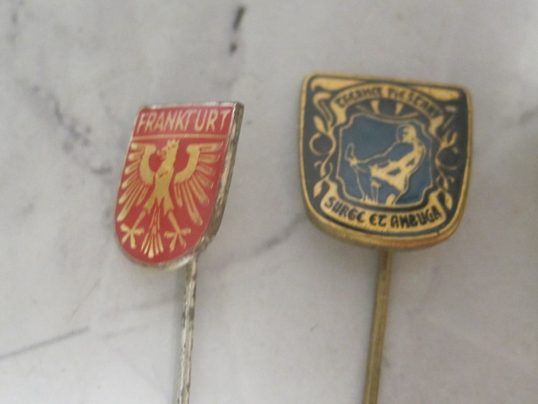 Vintage Souvenir Stick Pins from Communist Soviet Union & Germany - 3