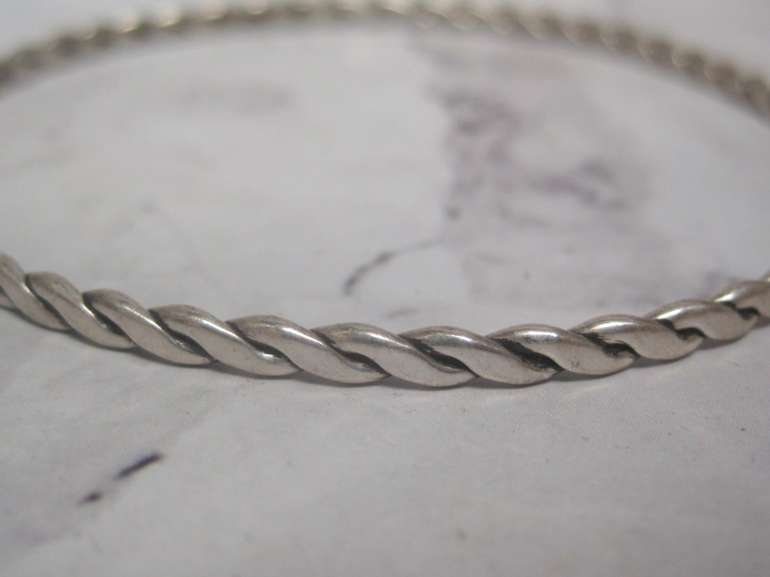 Sterling Silver Bangle Bracelet - 2