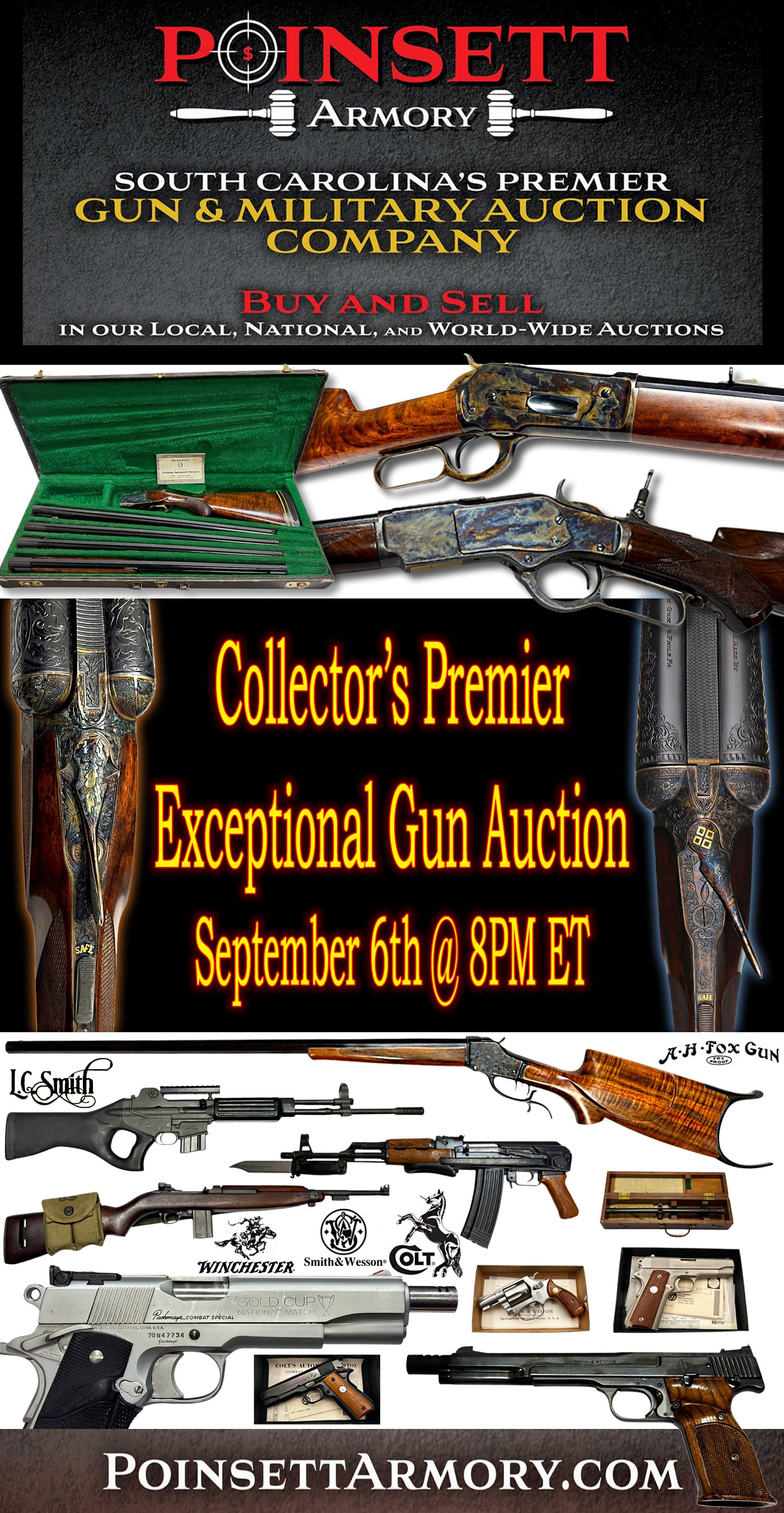 Auction Information: Auction will begin to end on SUNDAY, September 6th, at 8PM ET at 3 lots per minute with a 5-Minute extension on the item the bid is placed on. Estimated time the auction will be completely done is