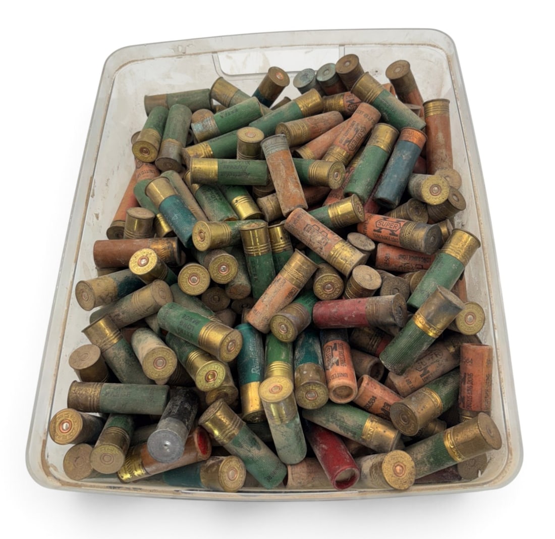 35.3lbs. of Vintage Shotgun Ammunition: Mostly .12 GA, but may have other guages as well. Lots of Paper Shells