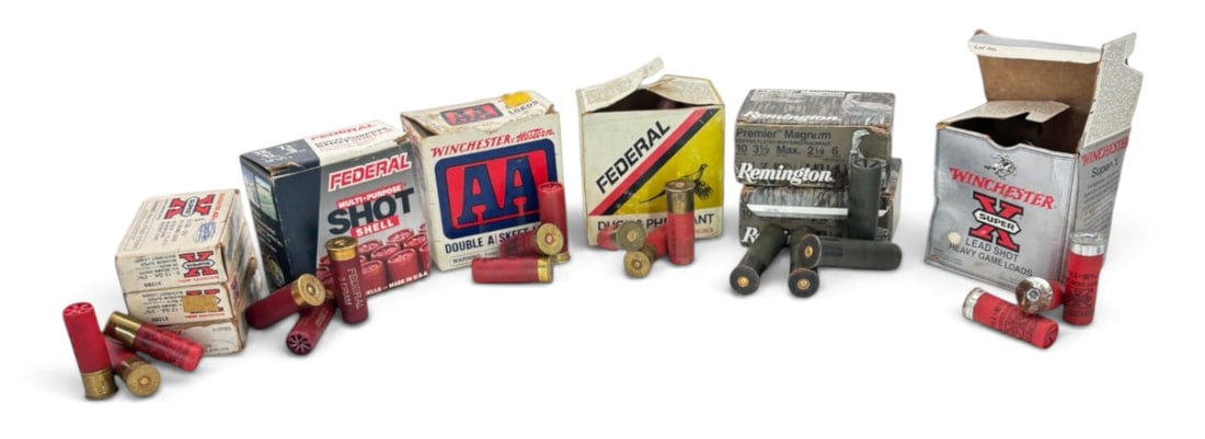 150rds. of Various Modern 12 GA. Ammunition: 15rds of Buckshot and slugs | 20rds of 3.5" Magnum Turkey Rounds. Shows some rust | See photos.
