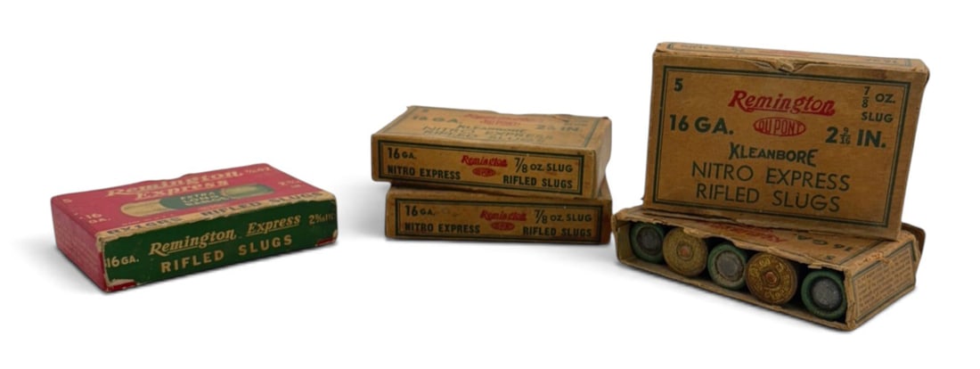 25rds. of Vintage 16 GA. Remington Shotgun Slug Ammunition: See photos