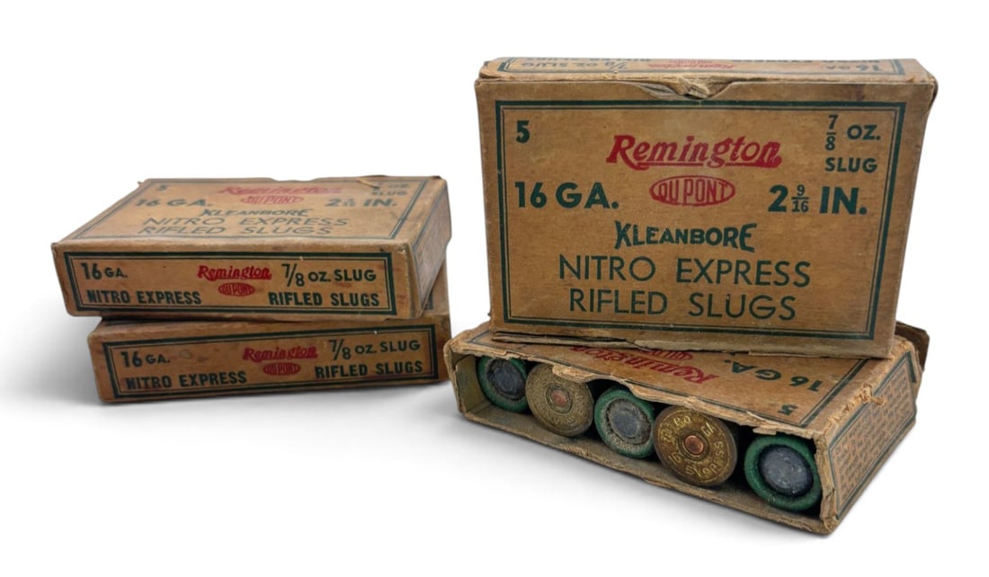 25rds. of Vintage 16 GA. Remington Shotgun Slug Ammunition - 2