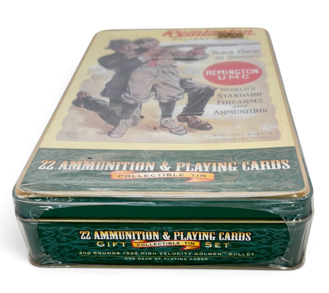 NIB Sealed Remington UMC Gallery Special .22 Ammunition & Playing Cards Collectible Tin Gift Set - 2