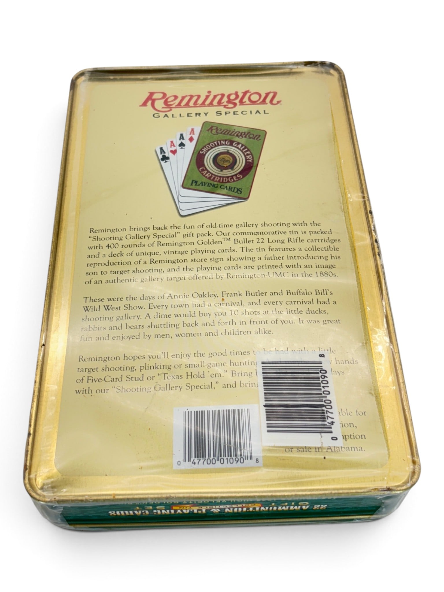 NIB Sealed Remington UMC Gallery Special .22 Ammunition & Playing Cards Collectible Tin Gift Set - 3