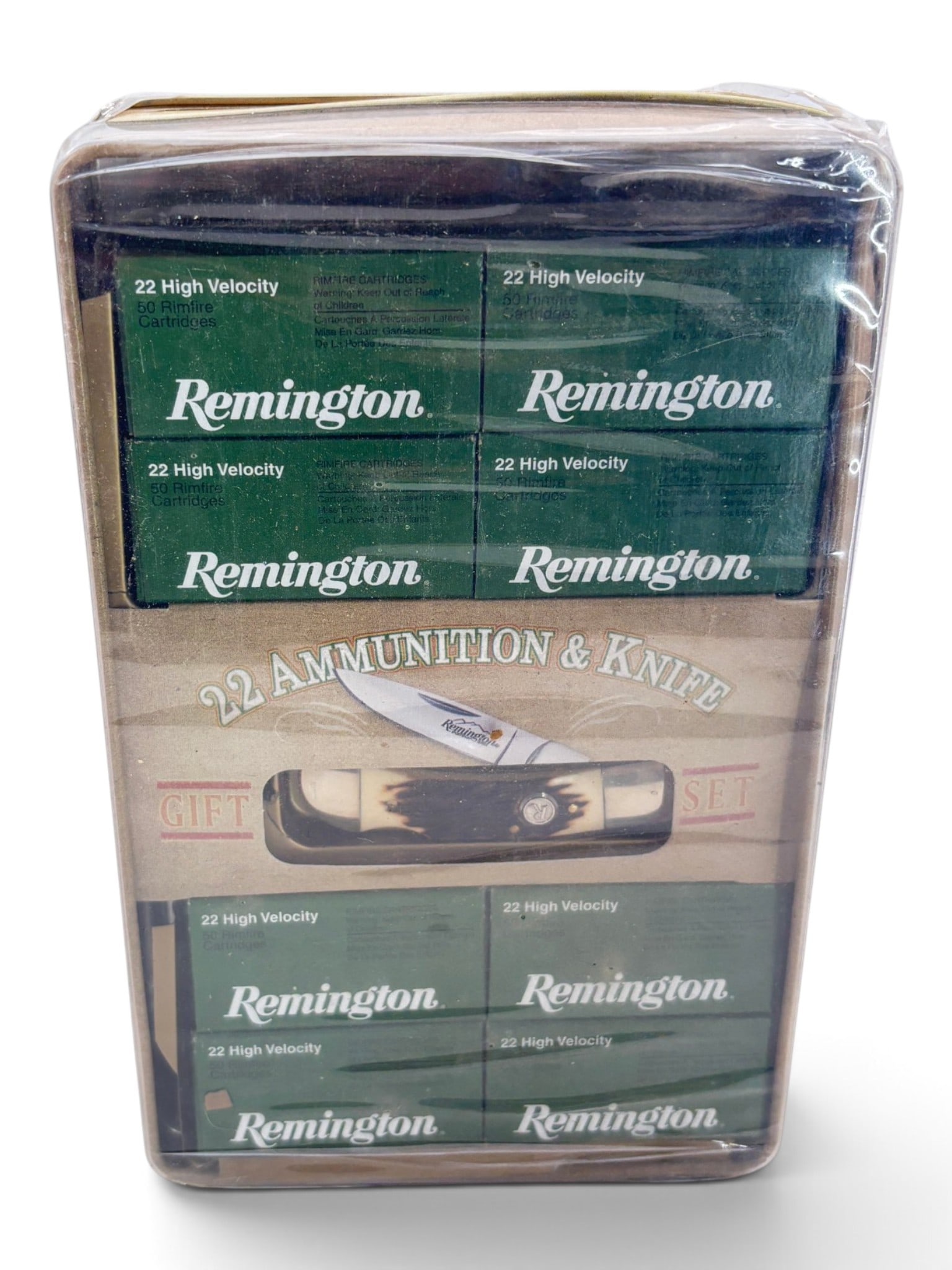 NIB Sealed Remington .22 Ammunition & Knife Collectible Tin Gift Set - 2