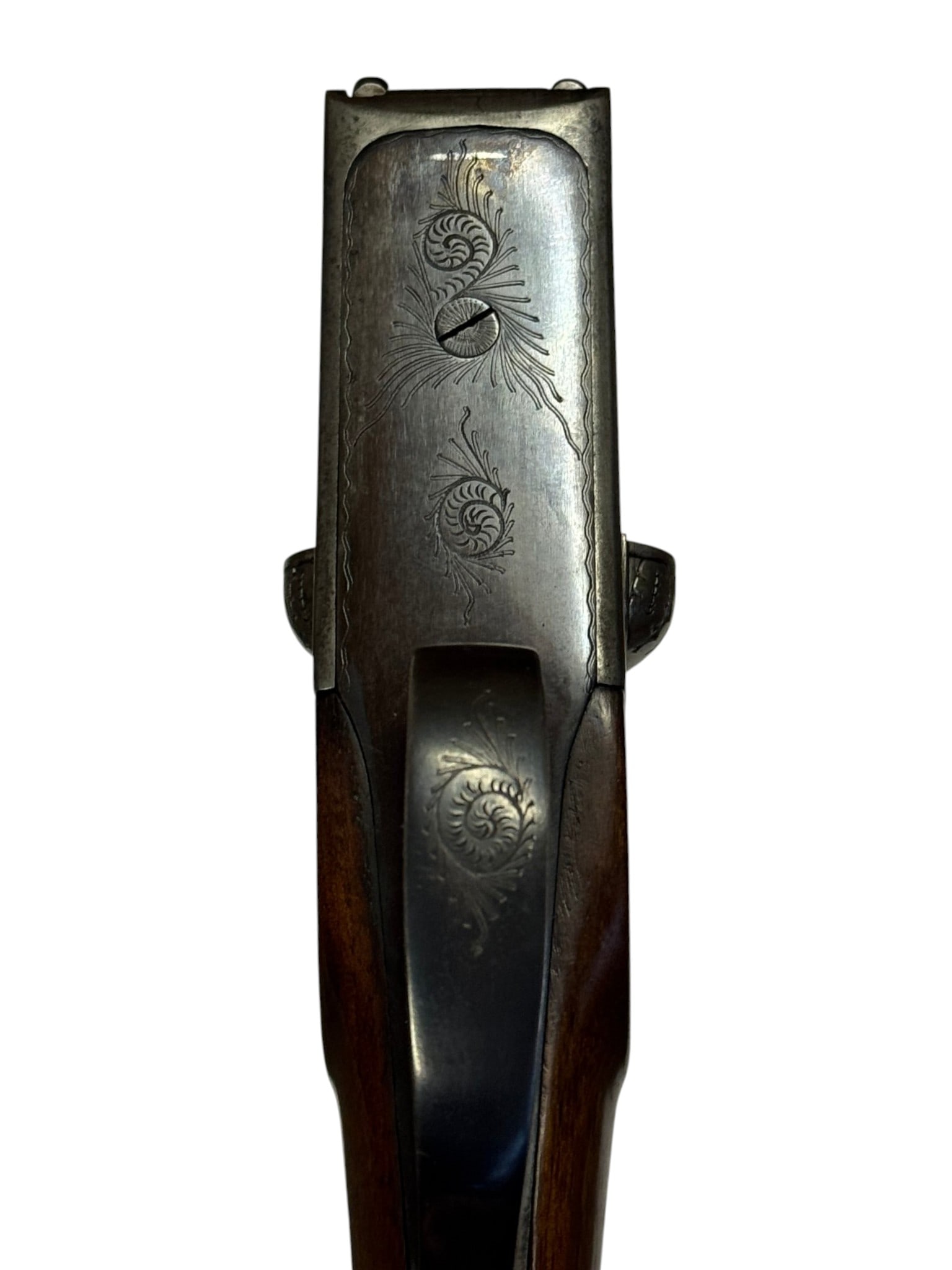 Engraved Spanish 12 GA. SXS Double Barrel Hammerless Shotgun - 3