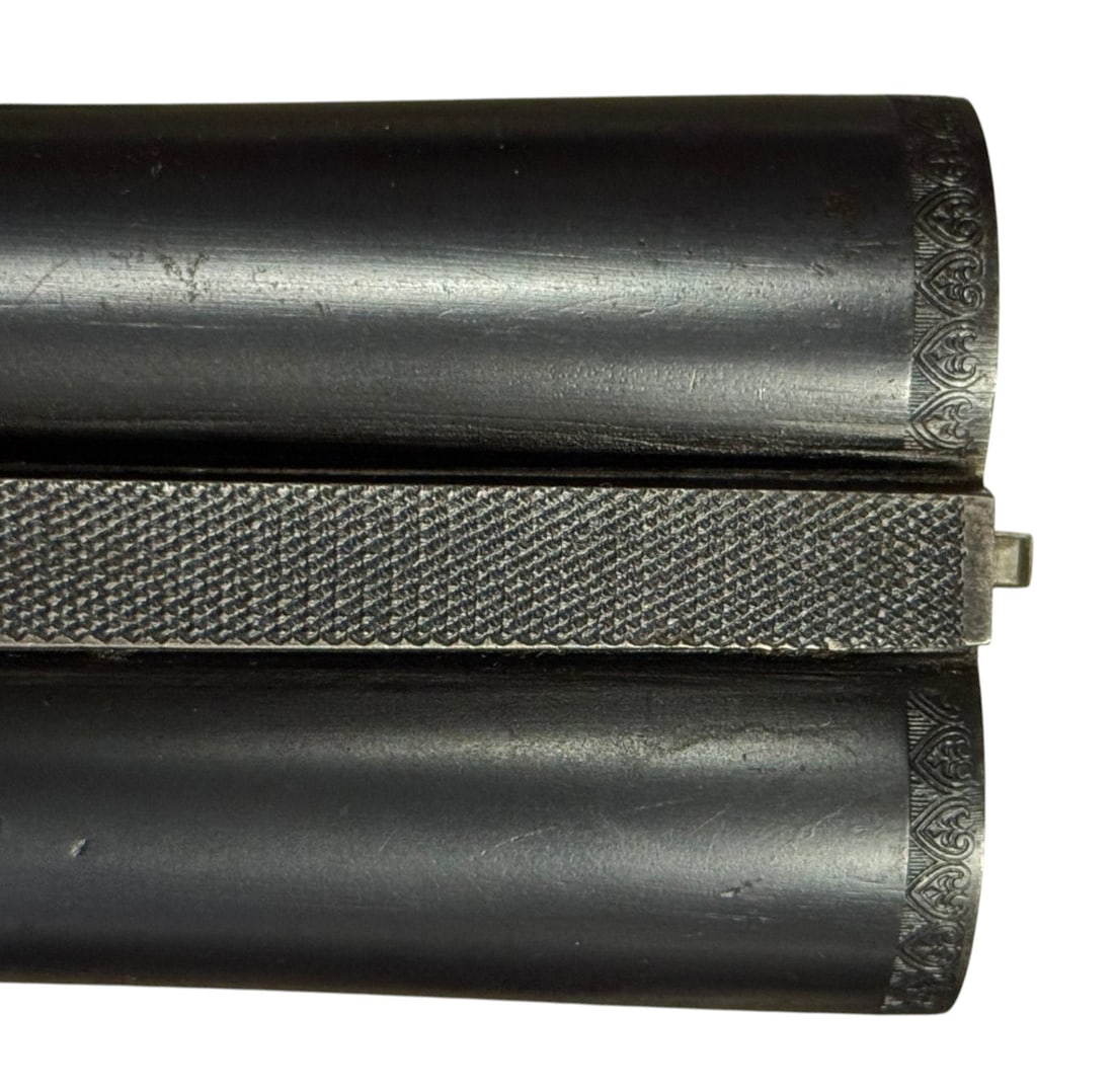 Engraved Spanish 12 GA. SXS Double Barrel Hammerless Shotgun - 5