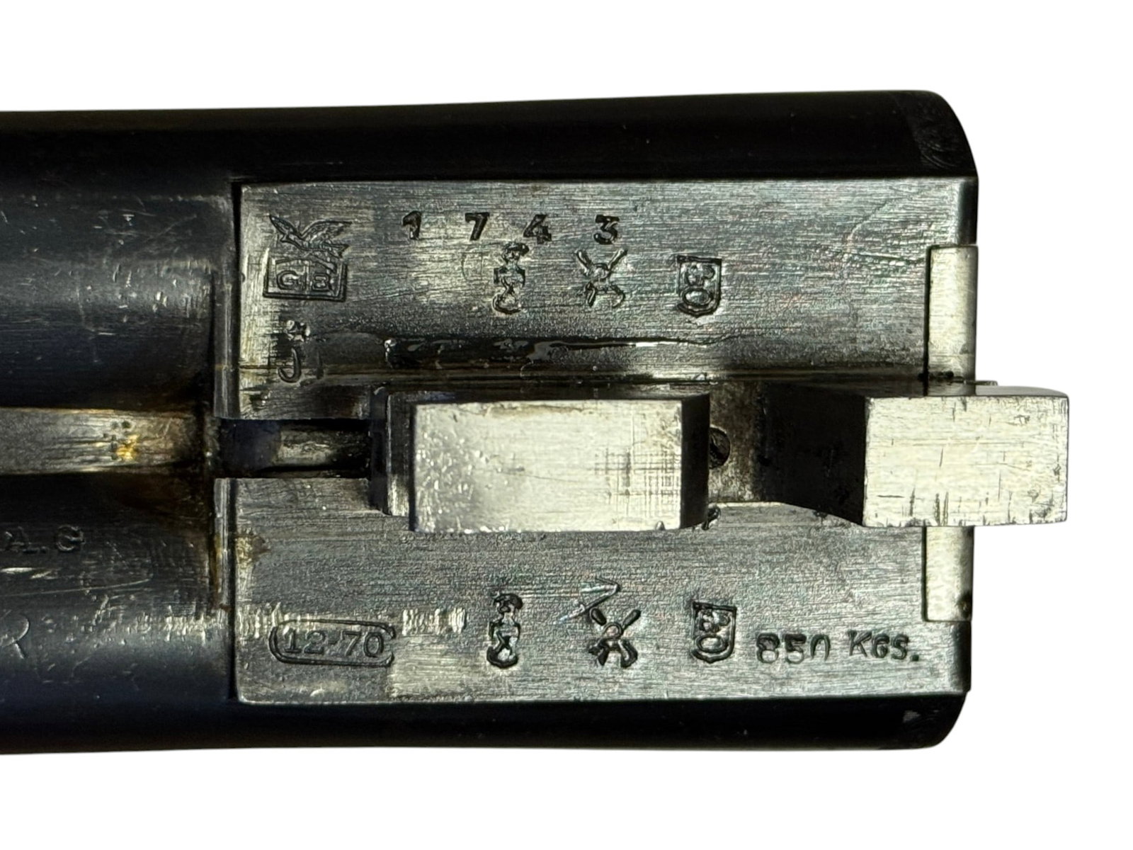 Engraved Spanish 12 GA. SXS Double Barrel Hammerless Shotgun - 8