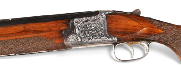 Engraved Spanish Laurona 12 GA. O/U Double Barrel Hammerless Shotgun (1 of 7)