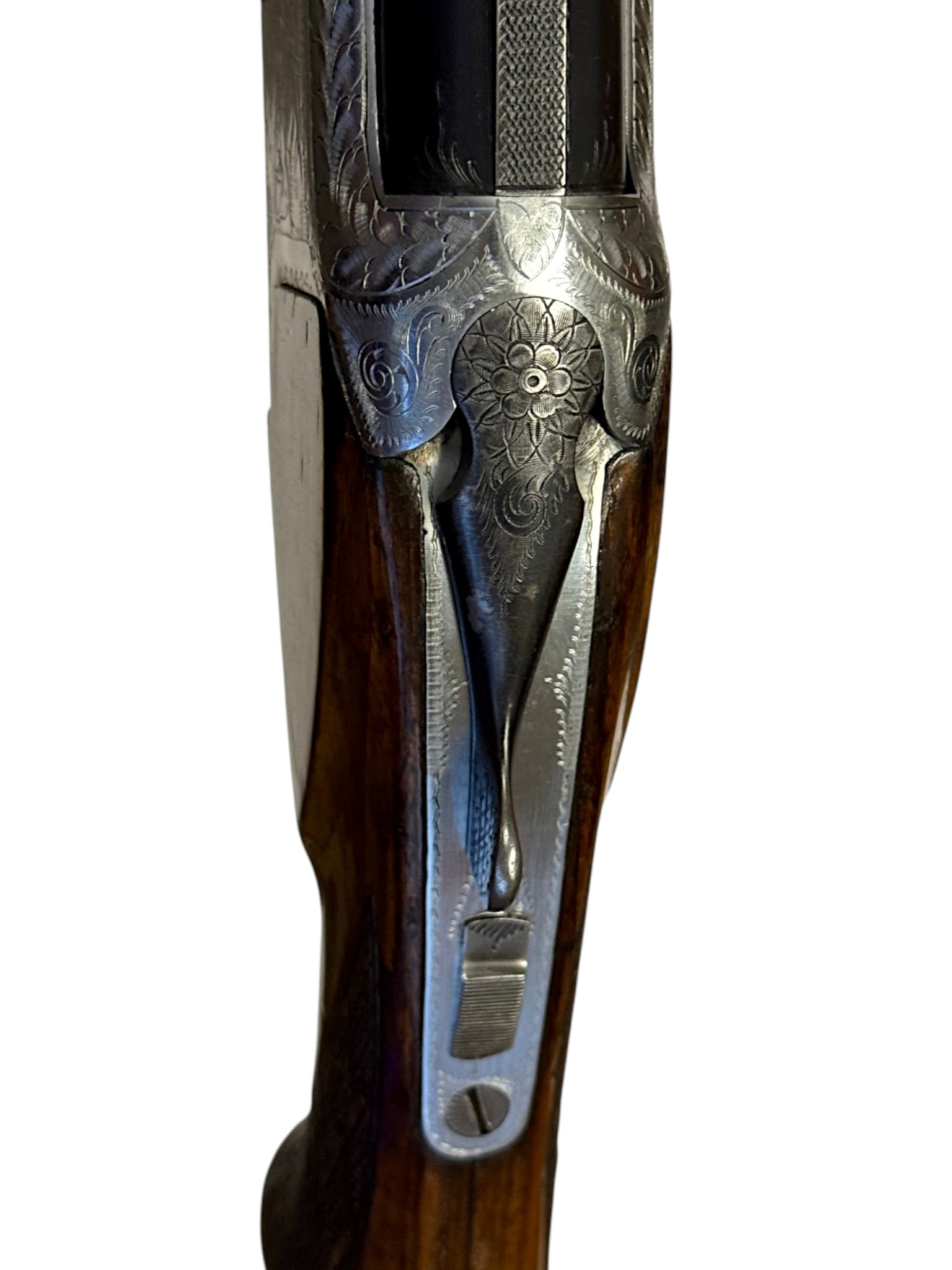 Engraved Spanish Laurona 12 GA. O/U Double Barrel Hammerless Shotgun - 2