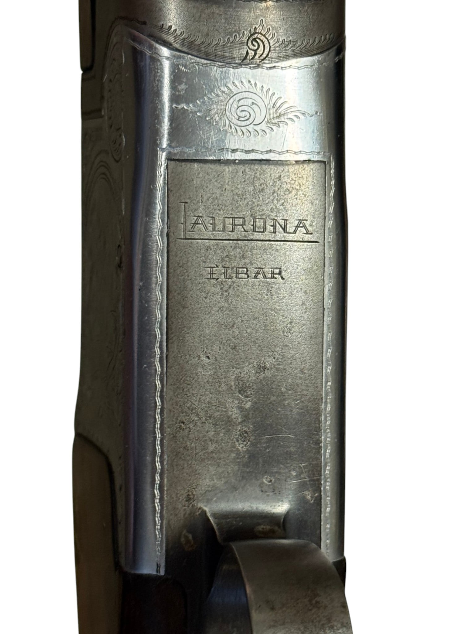 Engraved Spanish Laurona 12 GA. O/U Double Barrel Hammerless Shotgun - 3
