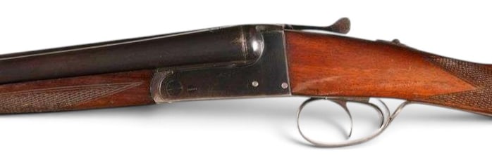 Spanish Miguel Larranaga 12 GA. SXS Double Barrel Hammerless Shotgun: S#: 91040 | 27.75" Solid-Rib Barrel | 2-3/4" Chamber | 14" Length of Pull | Open and Improved Cylinder Choke |||| CONDITION: Very Good. Retaining 85% Original Blued Finish with edge wear and thinning