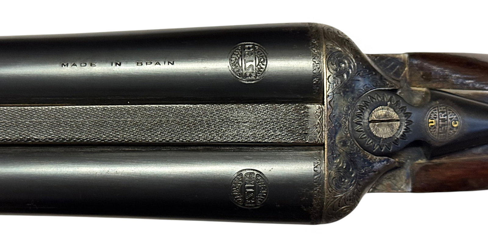 Excellent Engraved Spanish 1961 Astra Model 841 SXS Double Barrel 12 GA. Boxlock Shotgun - 3