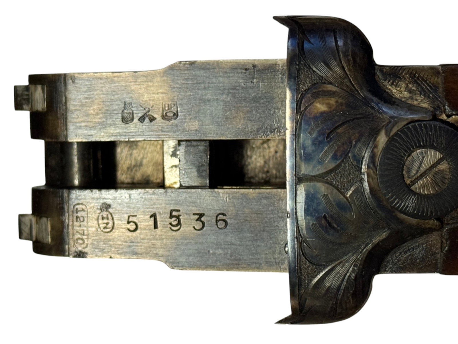 Excellent Scroll Engraved Spanish Zamacola Hermanos Jabali 12 GA. SXS Double Barrel Shotgun - 10
